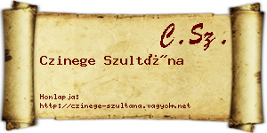 Czinege Szultána névjegykártya